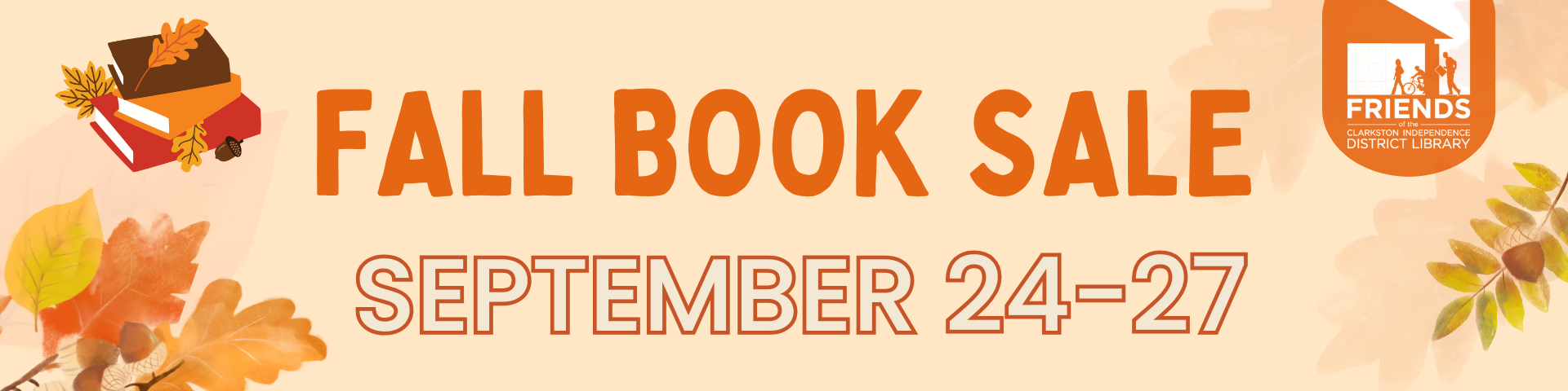 Fall Book Sale - September 24-27, 2025