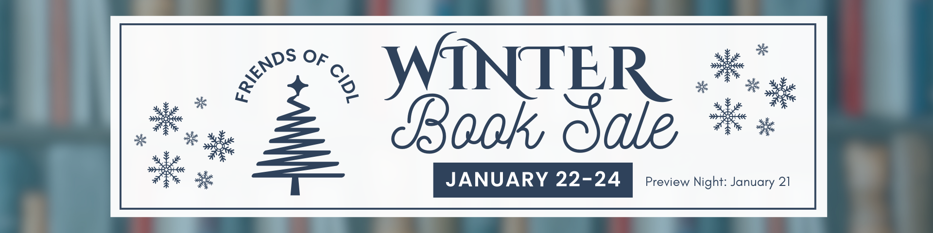 Winter Book Sale Jan 22-24, 2026
